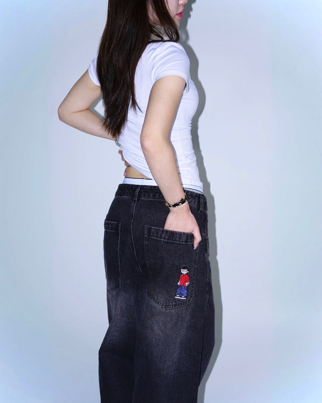 Black Baggy Denim v1